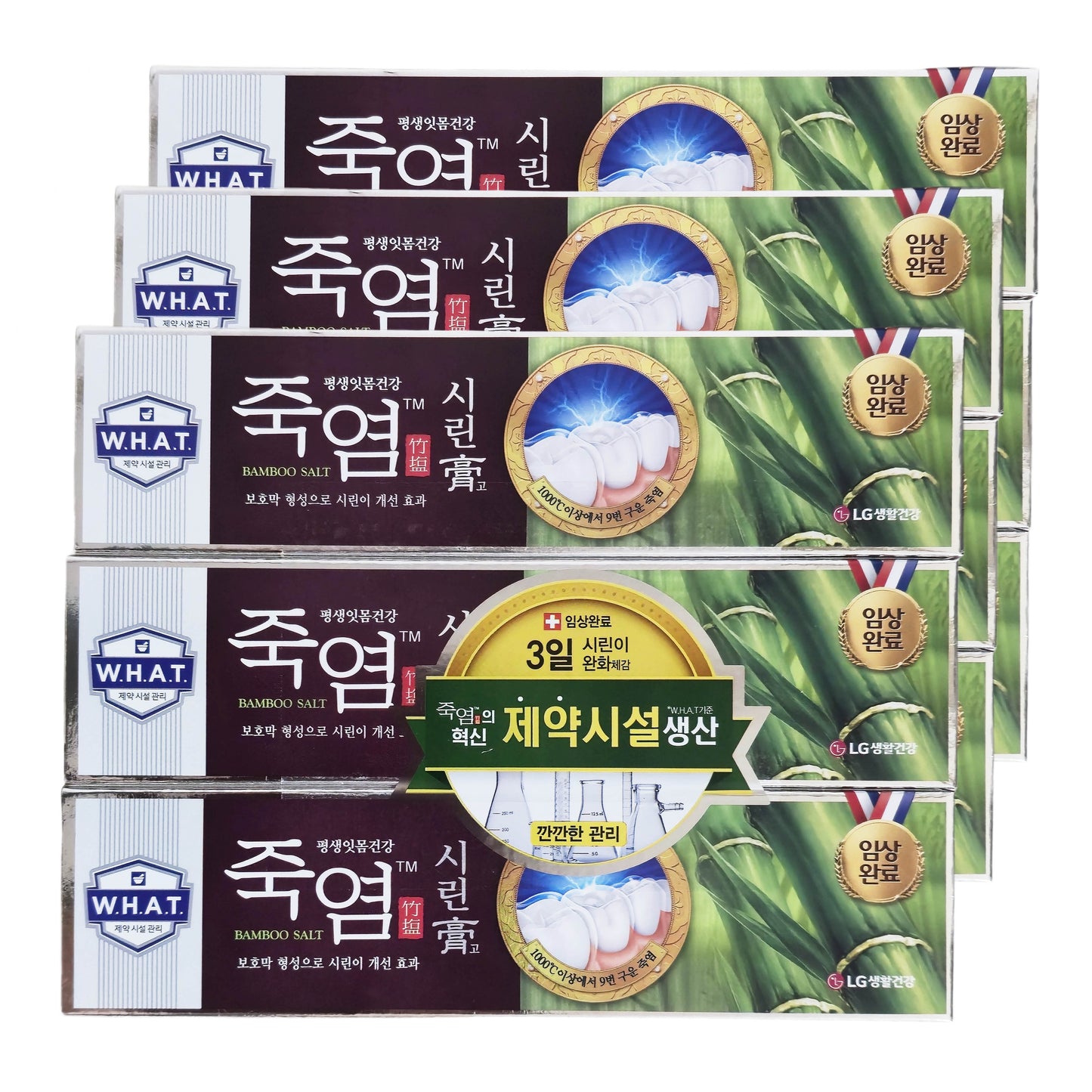 6PCS LG Healthcare Siringo Bamboo Salt Toothpaste for Sensitive Gum 120gx6/Korea