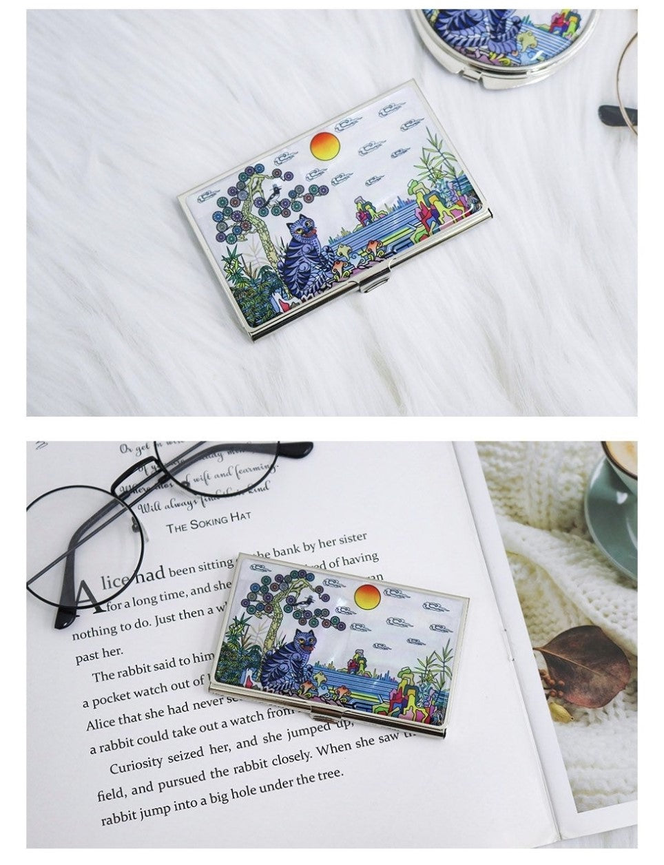 Hojakdo (Picture of a Tiger and a Magpie) Hand Mirror/ Business Card Case/ K-pop Demon Hunters Motif