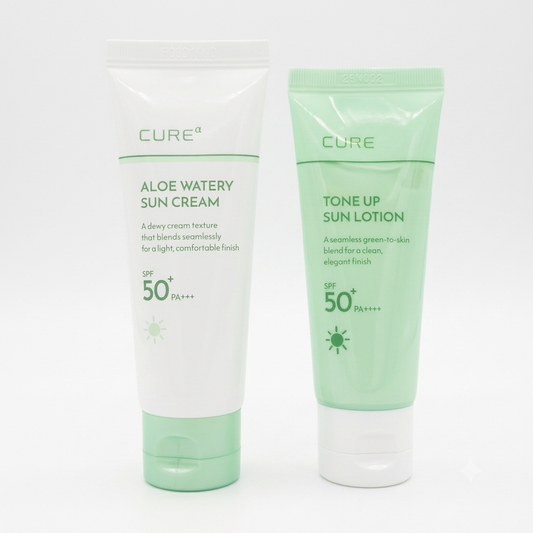 CURE α Aloe Watery Sun Cream 40ml SPF 50+ PA+++ & Sun Lotion