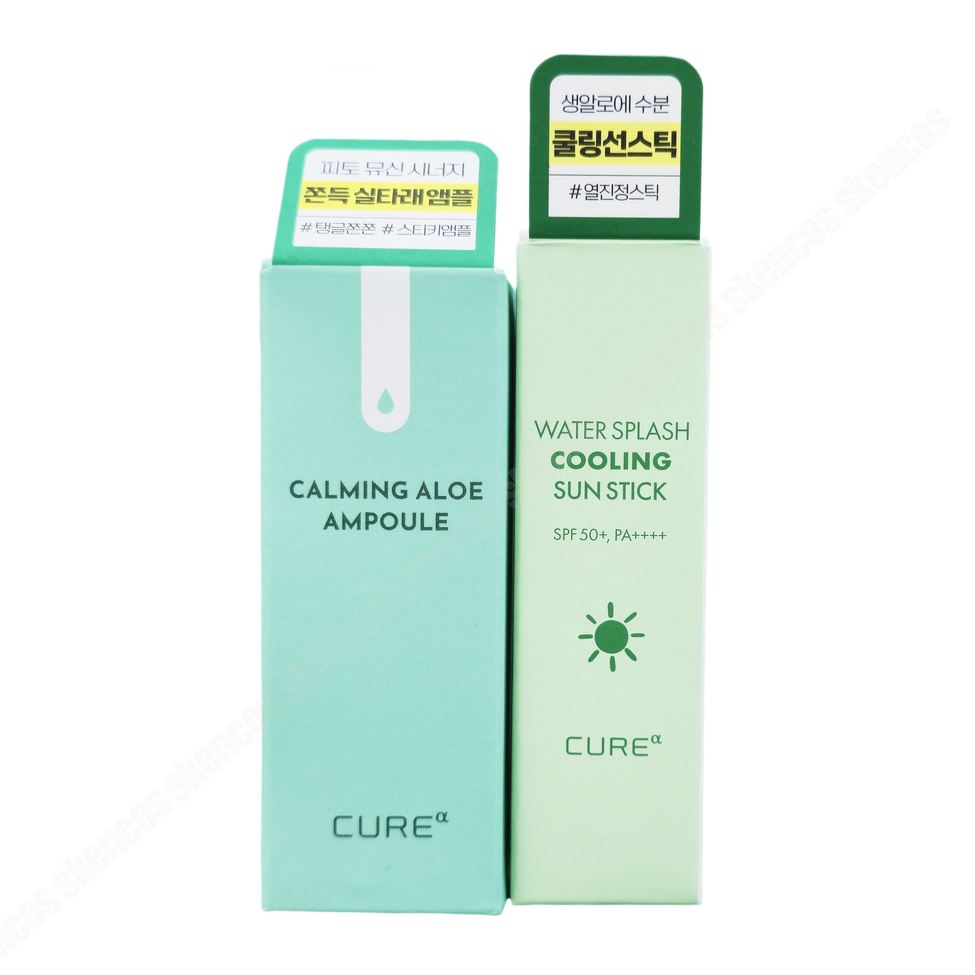CUREα Calming Aloe Ampoule (30ml)+Water Splash Cooling Sun Stick (SPF 50+, PA++++)