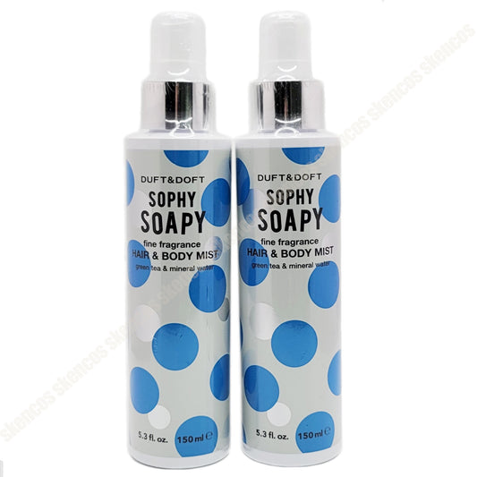 (1+1)Duft &amp; Doft Hair &amp; Body Mist 150 ml x 2 Stück/Sohhy Soapy/Jumbo-Größe/Hydration 