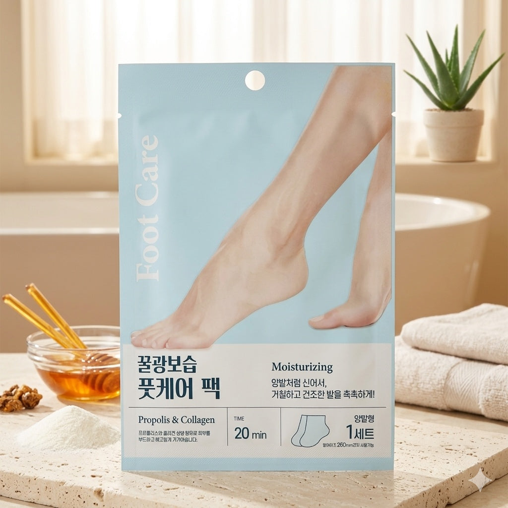 5 Pouches/Pack Me In Foot Care Pack SOCK-TYPE/Moisturizing/Rose Extract/Korea