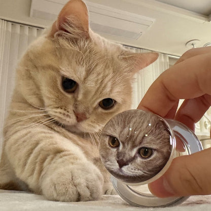 Custom Pet Full-Photo Dome (Bead) Grip & Stand (1:1 Made-to-Order)