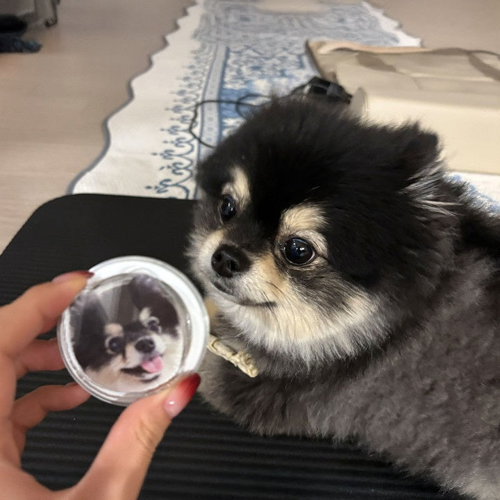 Custom Pet Full-Photo Dome (Bead) Grip & Stand (1:1 Made-to-Order)