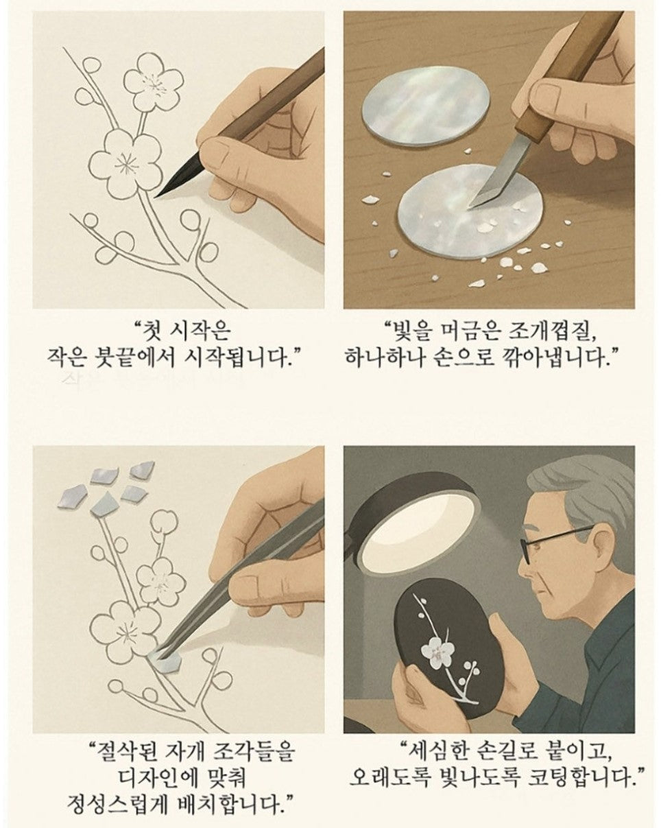 Hojakdo (Picture of a Tiger and a Magpie) Hand Mirror/ Business Card Case/ K-pop Demon Hunters Motif