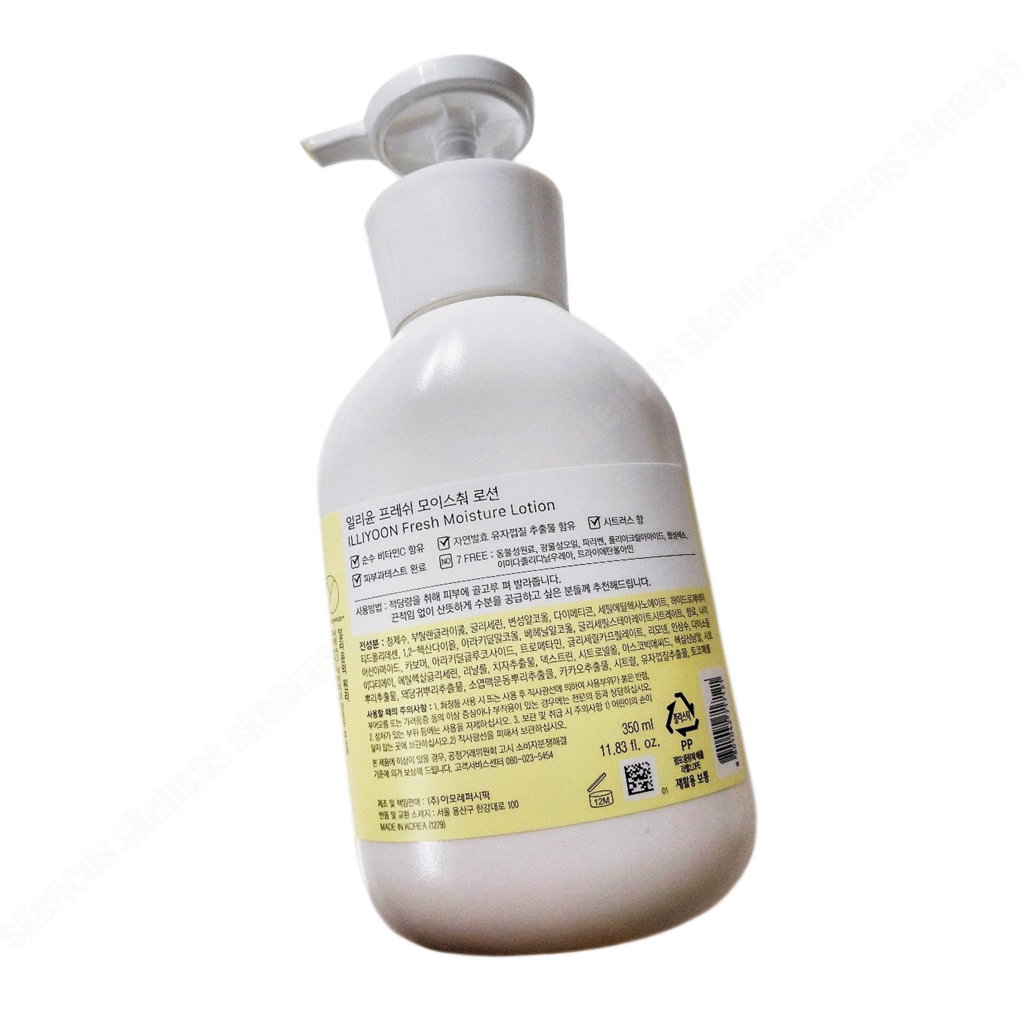 ILLIYOON Fresh Moisture Lotion - Citrus Scent (350ml / 11.83 fl. oz., 1-Bottle) / 7 Free