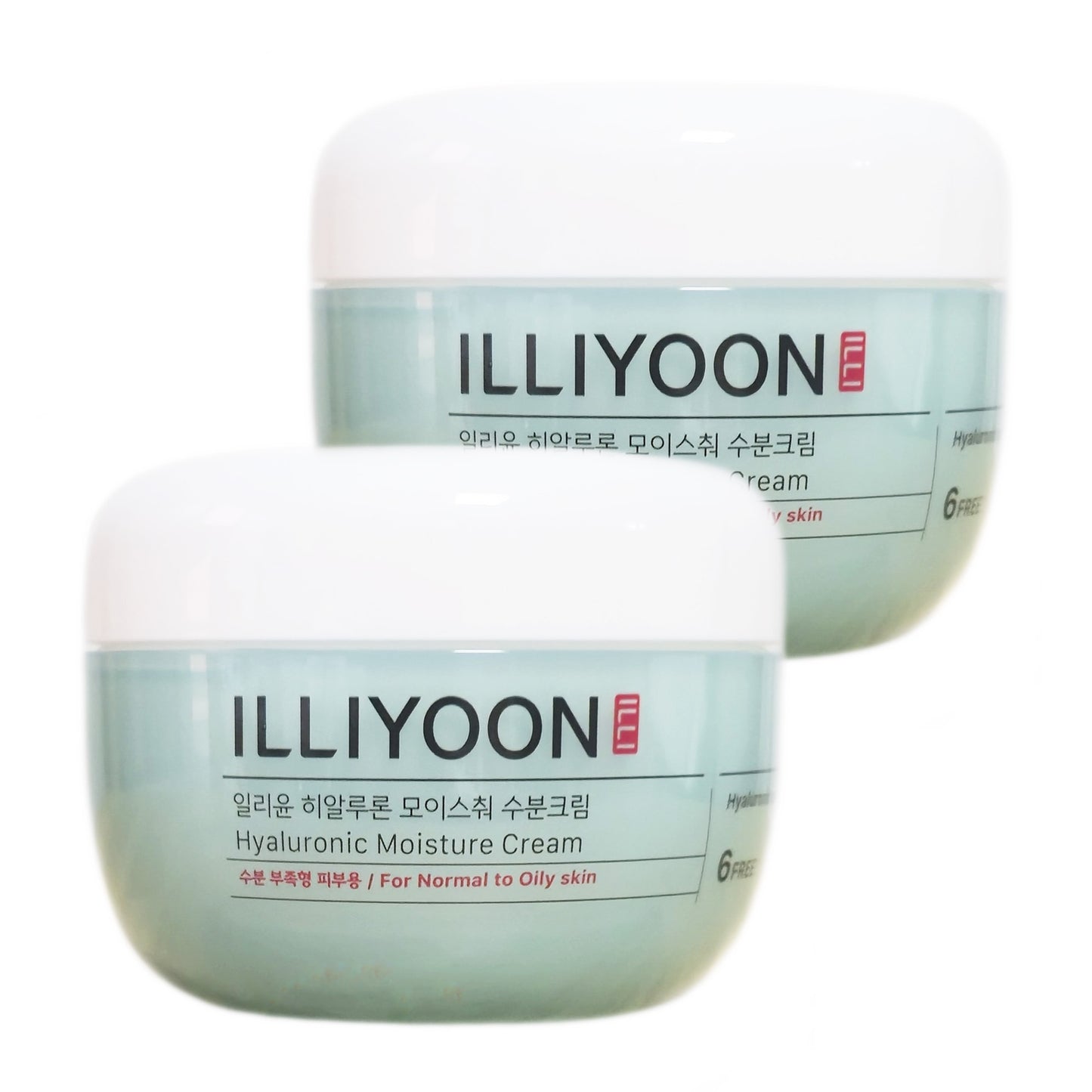 (1+1)Illiyoon 透明质酸保湿霜 100mlx2ea/6.76 液量盎司/爱茉莉太平洋