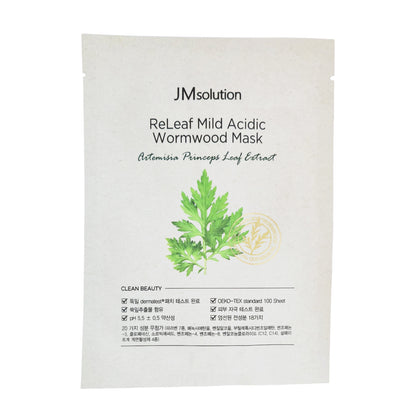 JM Solution ReLeaf Mild Acidic Wormwood Mask 30m x10 Sheets/20 Free