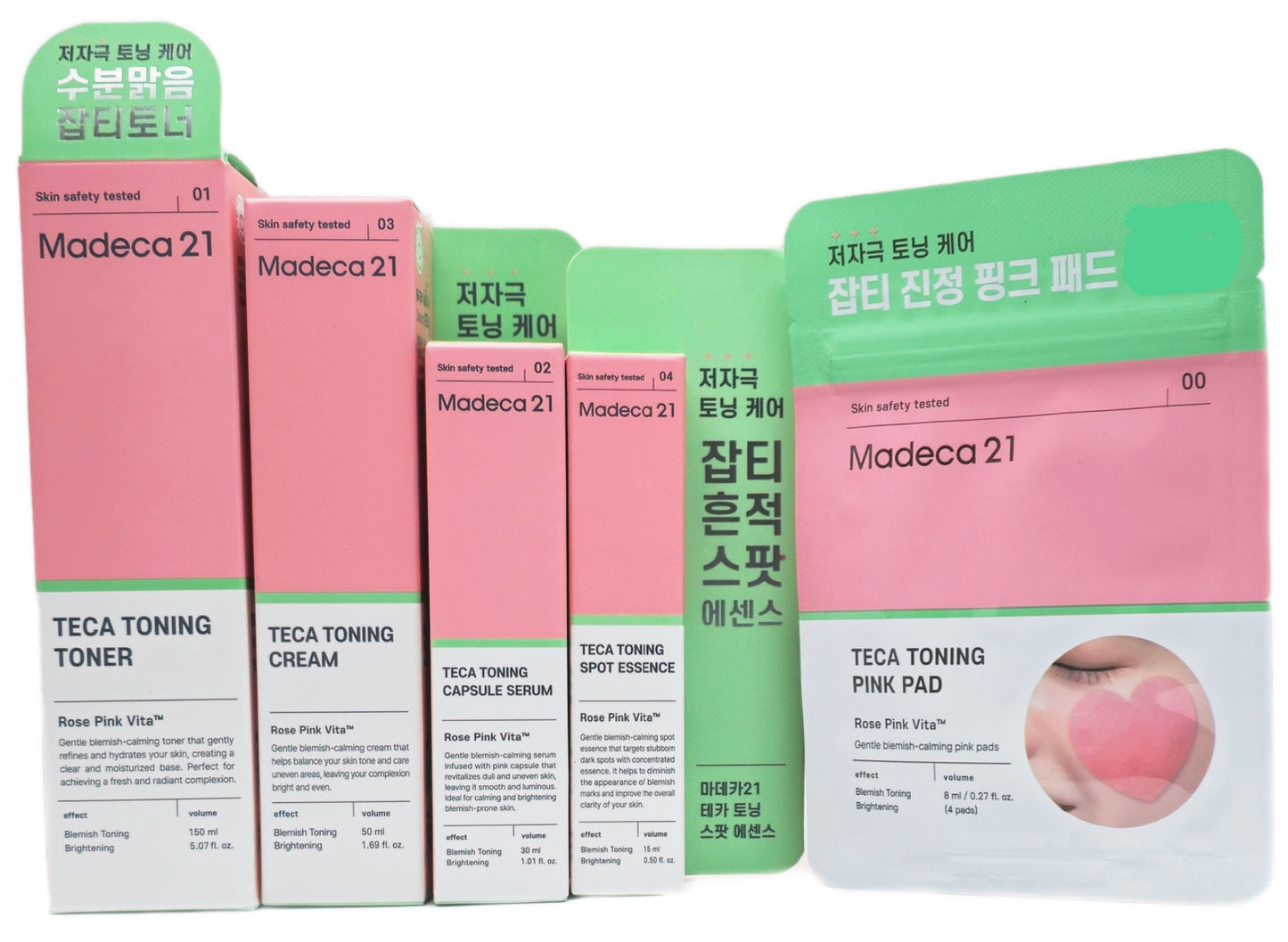 1+1/ Madeca 21 TECA Tonning Toner 150ml/Centella/Rose Water/Blemishes/Sensitive KP
