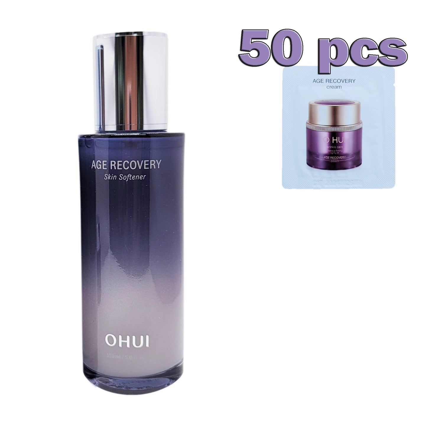 OHUI Age Recovery Skin 150 ml-Toner/Collagen+DAY SHIELD Sonnencreme SPF50+ 50EA 