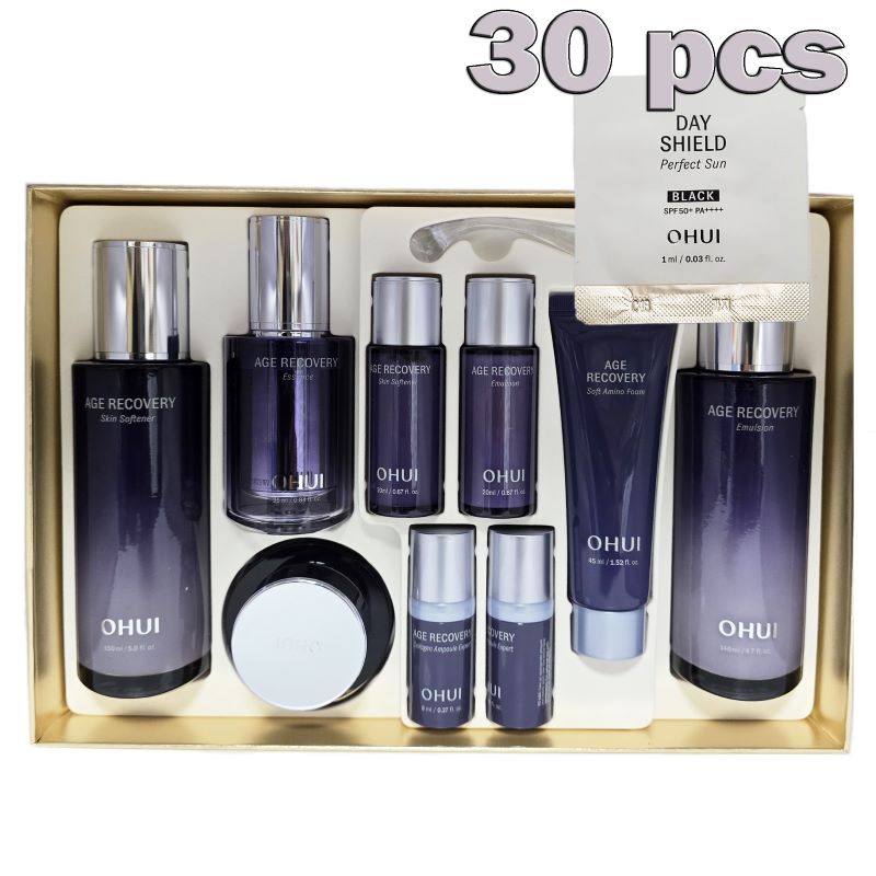 OHUI Age Recovery 4 Items Special Set/Anti-aging+DAY SHIELD Sun black SPF50+/O HUI