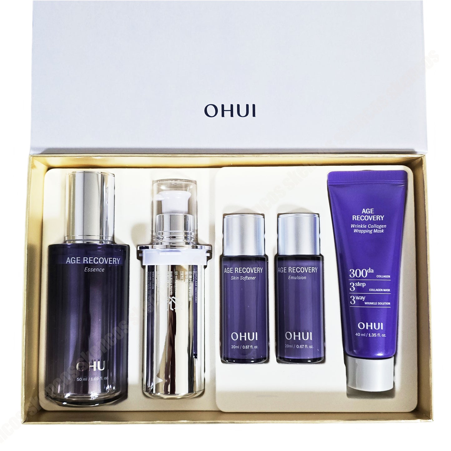 OHUI Age Recovery Essence 50ml+Refill+Kits Set/Anti-aging/Collagen/Visible signs
