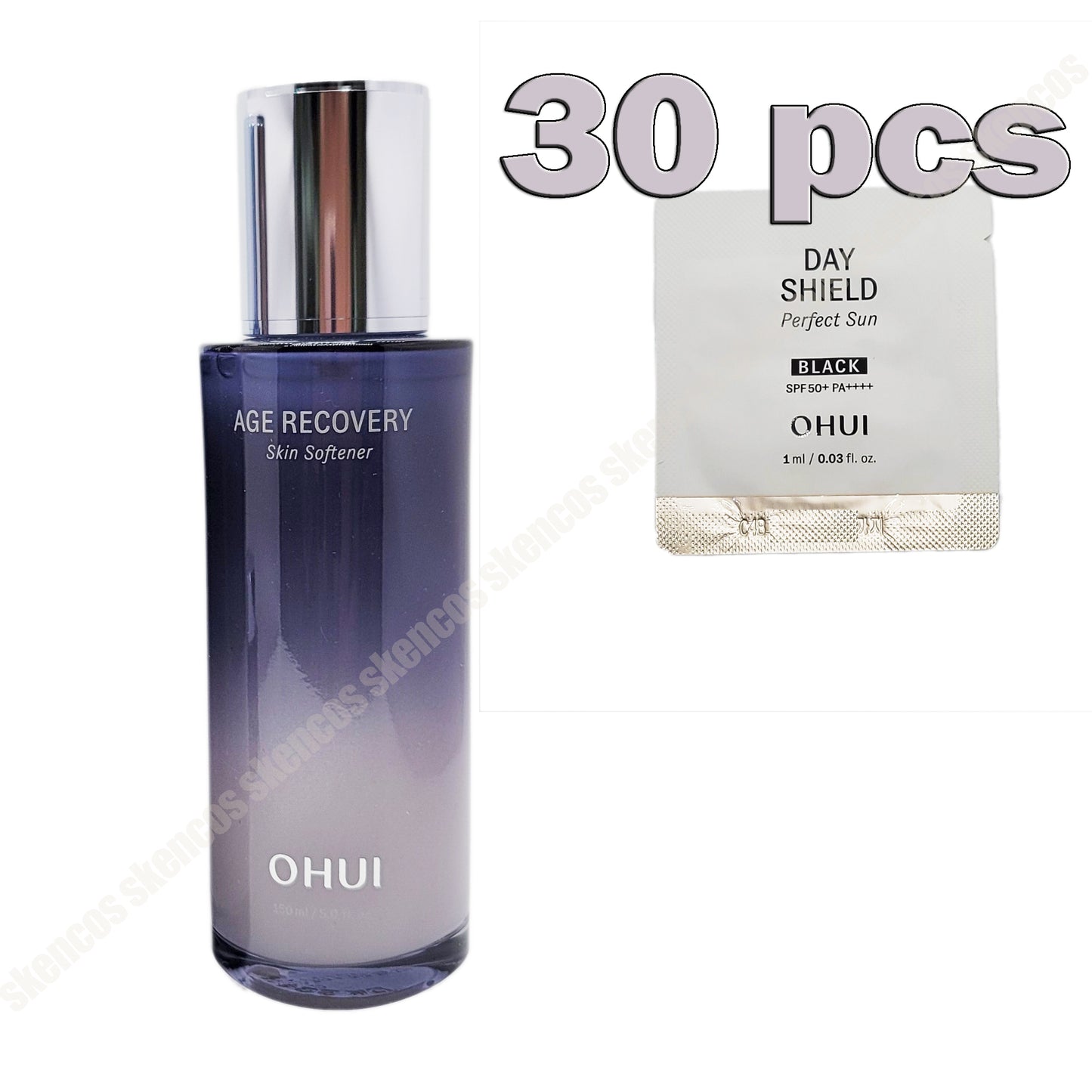 OHUI Age Recovery Skin 150 ml-Toner/Collagen+DAY SHIELD Sonnencreme SPF50+ 50EA 