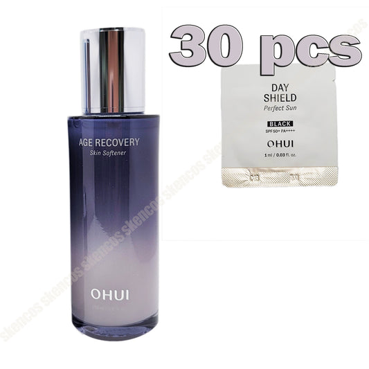 OHUI Age Recovery Skin 150ml-Toner/Collagen+DAY SHIELD Sun Cream SPF50+ 30EA