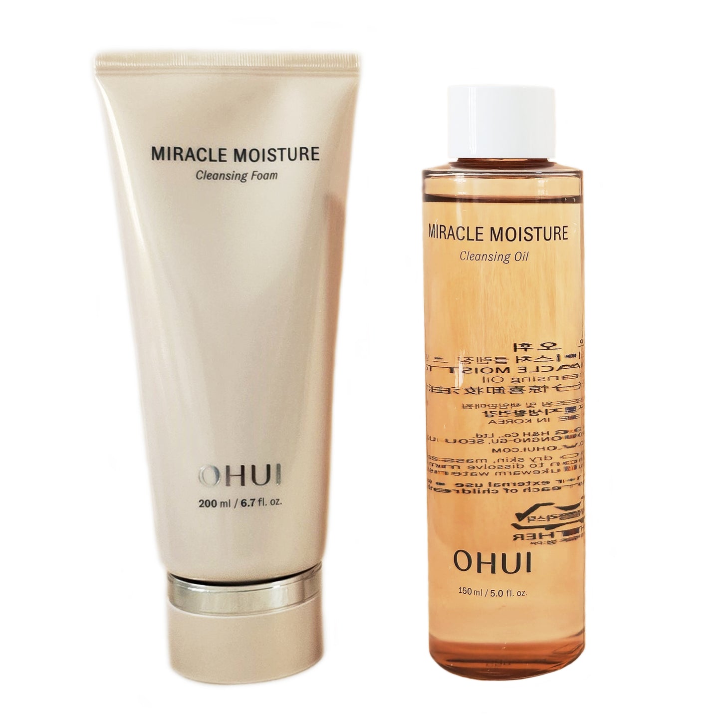 OHUI Miracle Moisture Cleansing Foam 200ml & Moisture Cleansing Oil 150ml