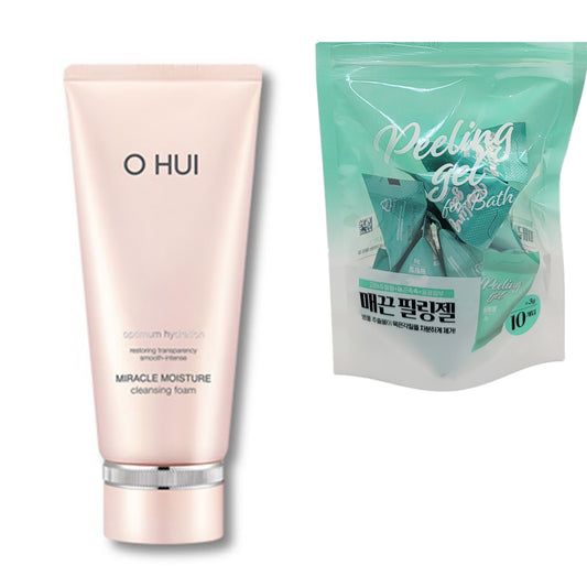 OHUI/O HUI-Miracle Moisture Cleansing Foam 200ml+Triangular Mini Peeling Gel 3gx10EA