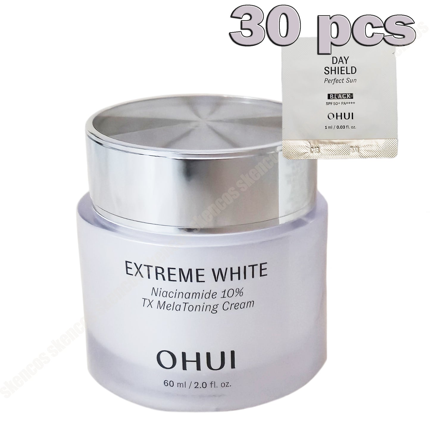 OHUI エクストリーム ホワイト クリーム 50ml+デイ シールド パーフェクト サン ブラック SPF50+ 50個/50ml