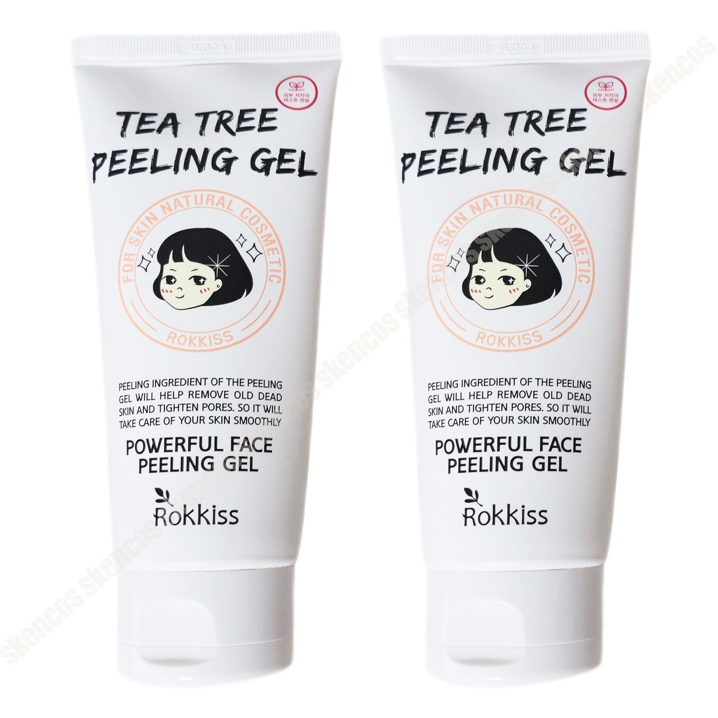 Rokkiss 茶树去角质凝胶 120mlx2EA/8.11 盎司/韩国最佳奖/去角质