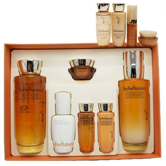 Sulwhasoo Ginseng Renewing Skincare Set+4 Travel Kits/Toner+Emulsion+Serum+Cream