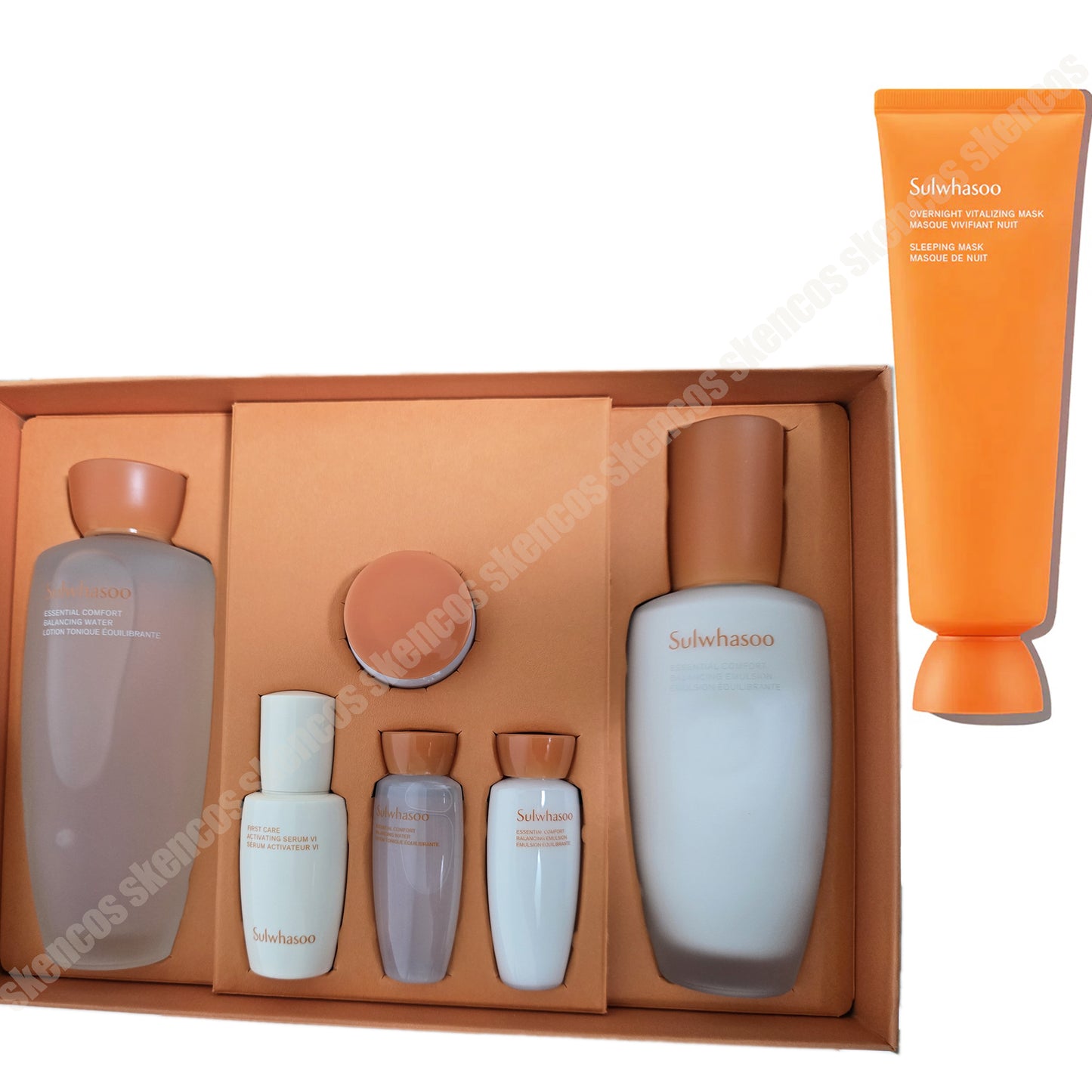 Sulwhasoo Essential Set/Toner+Emulsion+Kits/6pcs+Overnight Vitalizing Mask EX 120ml