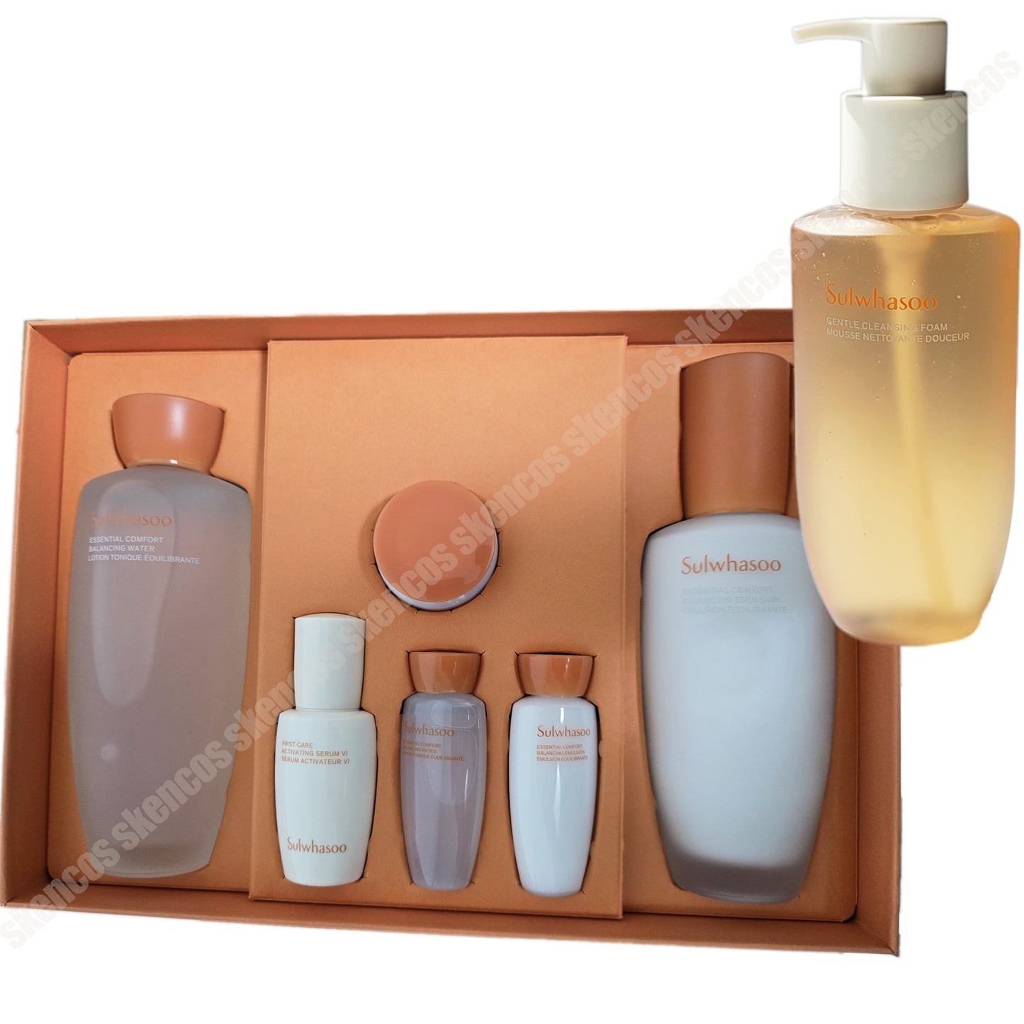 Sulwhasoo Essential Set/Toner+Emulsion+Kits/6pcs+Gentle Cleansing Foam 200ml