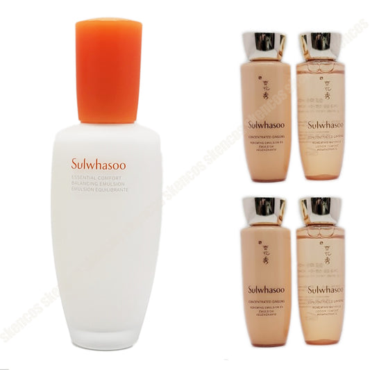 Sulwhasoo Essential Balancing Emulsion EX 125 мл/без футляра+миниатюрные наборы женьшеня 25 мл x4 шт. 