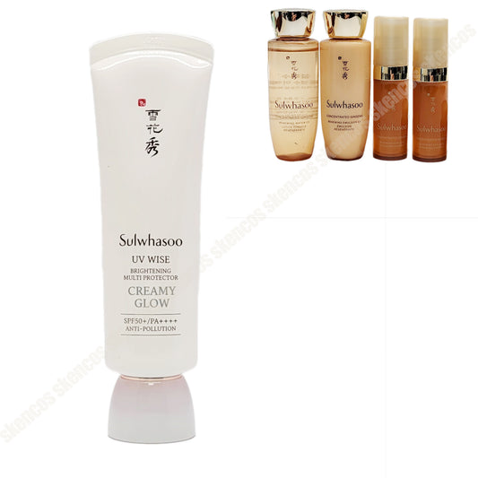 Sulwhasoo UV Wise Brightening Multi Protector 50 ml/LSF50+/Creamy+4 Ginseng Kits 