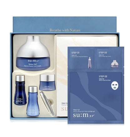 Sum37 Water-full Time Leap Water Gel Cream 4fl.oz/Jumbo+4 Best Essence Kit/Su:m37