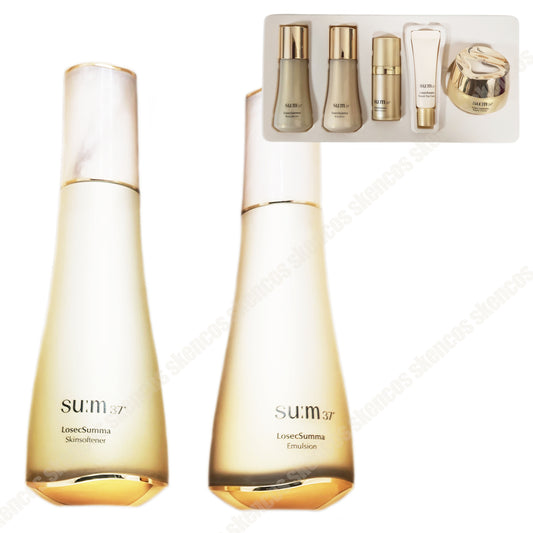 Sum37 Losec Summa Elixir Skin Softener 150ml + Emulsion 130ml + 5 Kits-Antiaging
