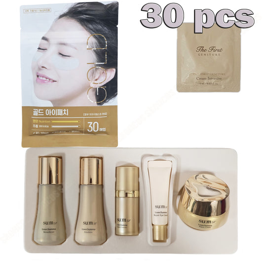 SU:M37° LosecSumma 5pcs Special Gift Set+Cream Samples 30pcs+Gold Eye Patch 1 Pouch(30ea) -Wrinkle (사본)