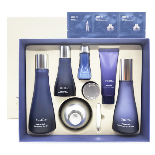 Sum37 Water full 3 kinds Special Gift Set/Skin/Gel Lotion/Cream+Kits/su:m/Marine