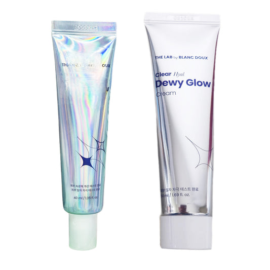 THE LAB by Blanc Doux Clear Hyal Perfect Glow Skin Fit Prep (40 ml) + Tinted Cover Cream (40ml)
