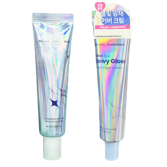 THE LAB by Blanc Doux Clear Hyal Perfect Glow Skin Fit Prep (40 ml) + Tinted Cover Cream (40ml)