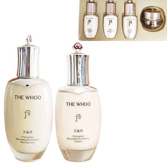 The History of Whoo Cheongidan Radiant Balancer 150ml & Emulsion 110ml & 4 Kits Gift Set