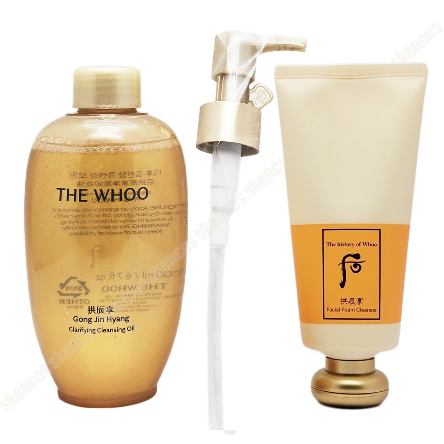 The History of Whoo Gongjinhyang Cleansing Oil 200ml & Foam Cleanser 180ml