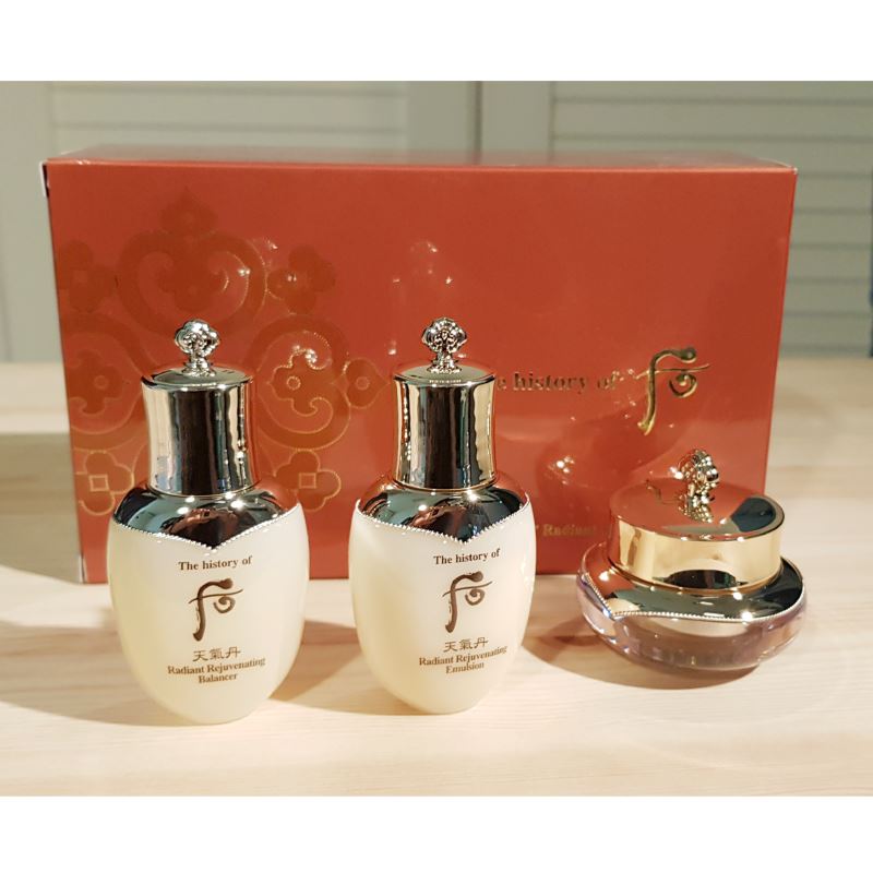 The History of Whoo Cheongidan Radiant  3pcs Gift set /Toner+Emulsion+Cream