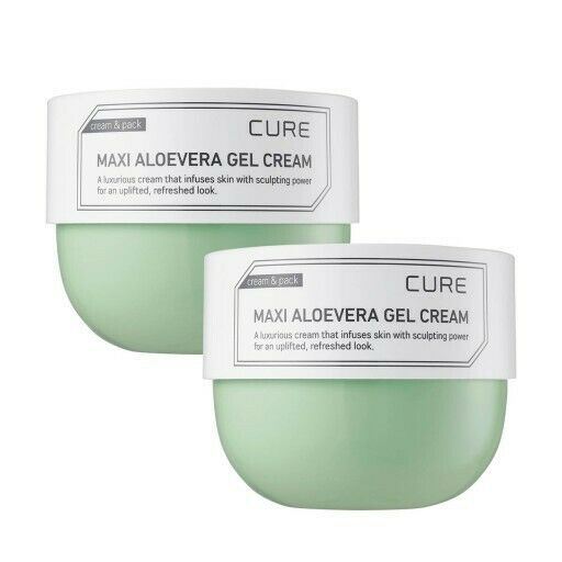 Cure Maxi Aloevera Gel-Creme 250 ml x 2 Stück/Beruhigend/Kühlend/Beruhigend/11 Gratis 