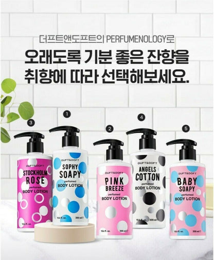 (1+1) Duft &amp; Doft BABY SOAPY Parfümierte Körperlotion 300 ml x 2 Stück/20,28 fl oz./Korea 