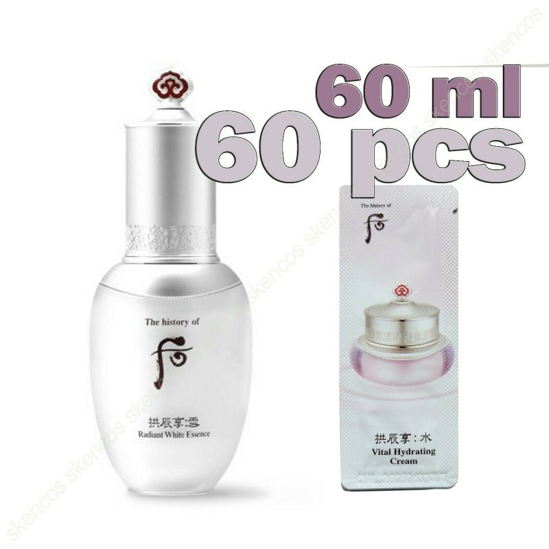 The History of Whoo Gongjinhyang: Seol Brightening Essence 1.52fl.oz+Cream 60pcs