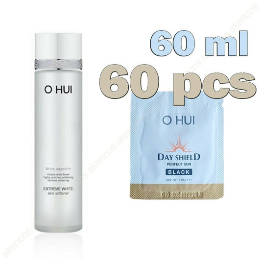 OHUI Extreme White Skin 150 мл/Тонер+Дневной Shild Sun Black/Осветление/Темные пятна 