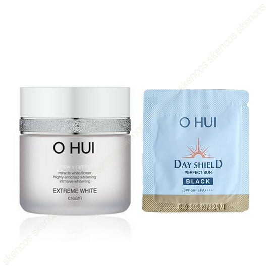 OHUI Extreme White Cream 50 ml + DAY SHIELD perfect sun black SPF50+ 50 Stück/50 ml 