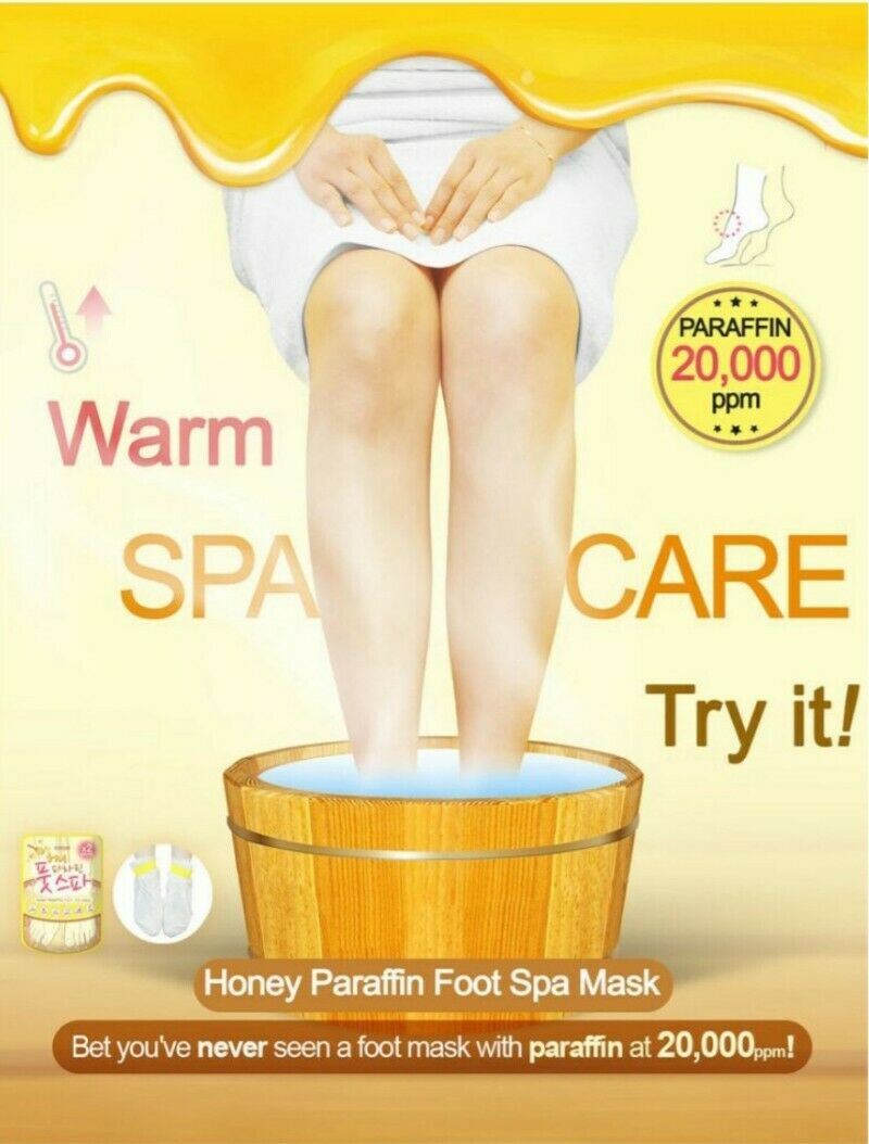 Soflisse Honey Paraffin Foot Spa Mask 10ct/Cuticle/Exfoliation/Moisturizing