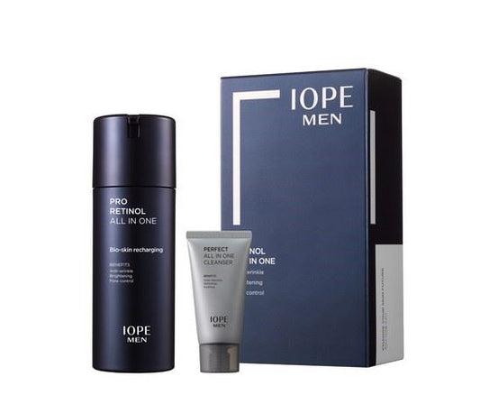 IOPE Men Pro Retinol All In One 120 ml + Reinigungsschaum/Anti-Aging/Aufhellung/Poren 