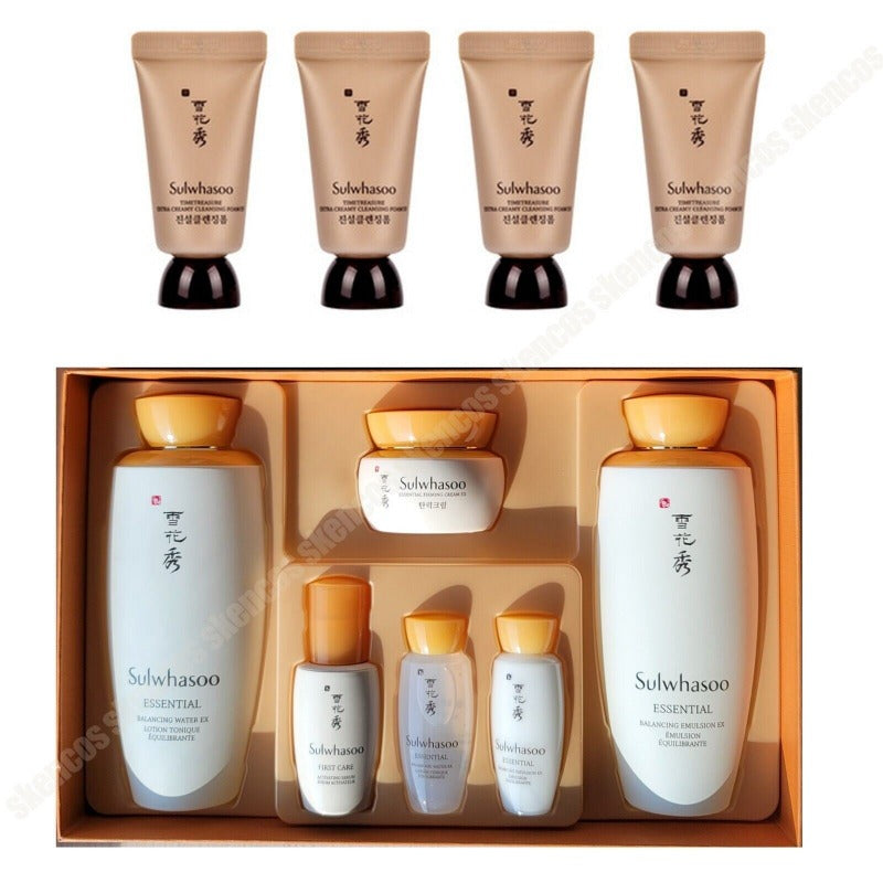 Sulwhasoo Essential Skincare Duo Set+Timetreasure Creamy Cleansing Foam 15gx4EA