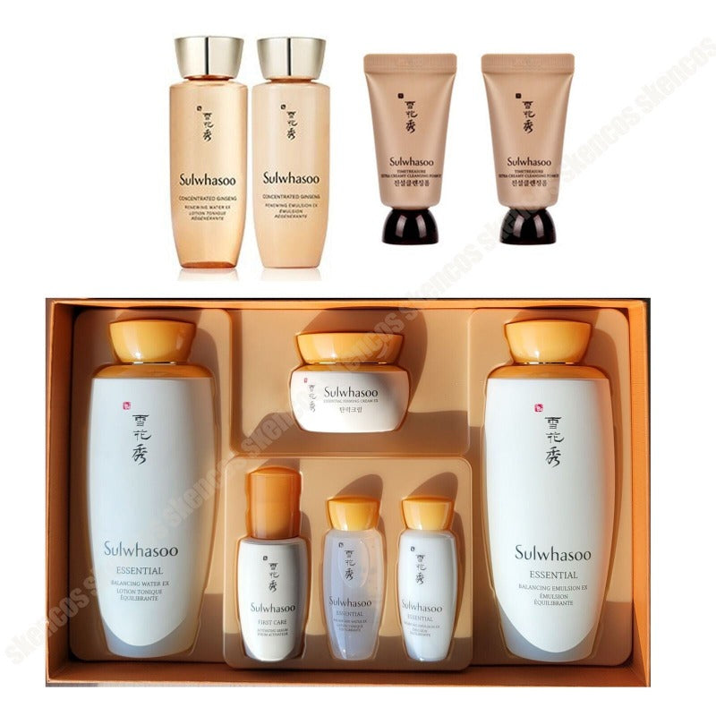 Sulwhasoo Essential Skincare Duo Set+Ginseng Travel Kits25ml+Cleansing Foam 15g