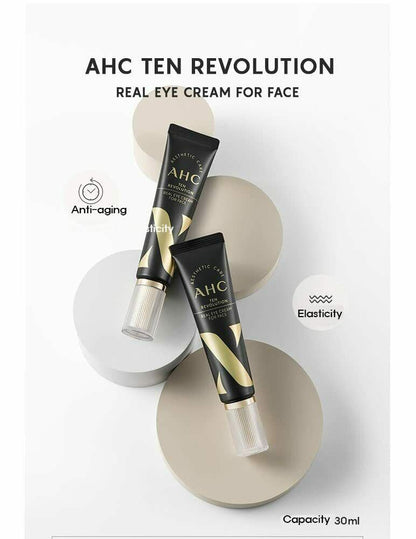 AHC TEN Revolution Real Eye Cream For Face Season10/30ml +Mediheal Smile 5 Patch