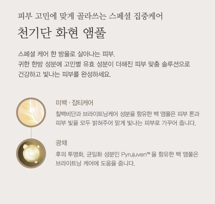 The History of Whoo Cheongidan Brightening Ampoule 30ml+Intensive Eye Cream 50EA
