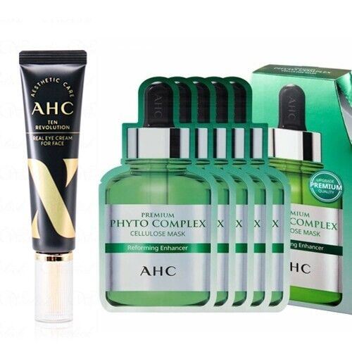 AHC/AHC/Premium Фитокомплексная целлюлозная маска 27 мл x 5 листов + крем для глаз 10-го сезона 