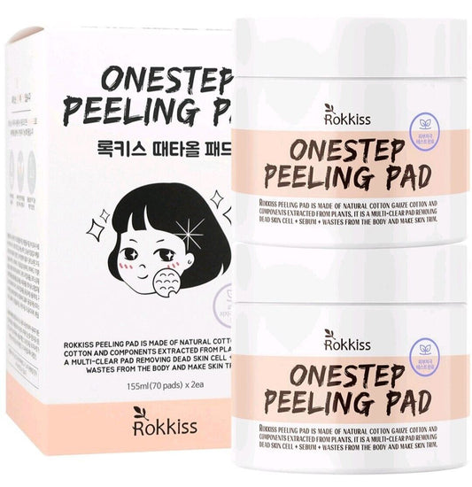 [1+1] Rokkis Weak Acid Towel Peeling Pad 70 Blatt/Peeling/Talg/Poren/Beruhigend 