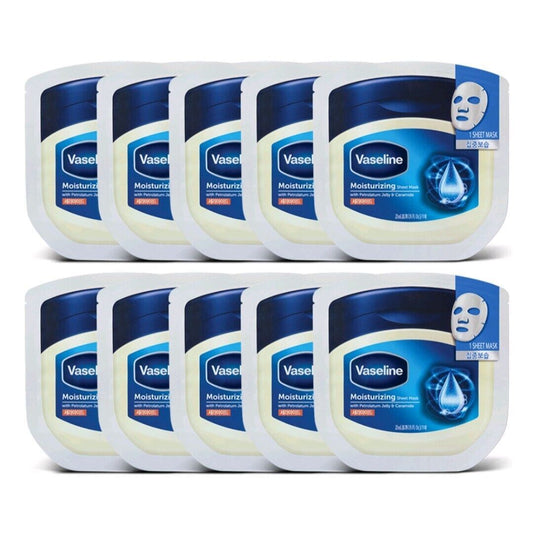 Feuchtigkeitsspendende Vaseline-Tuchmaske 10 ct/1 Packung/Falten/trockene Haut/Kein Kleben/Korea 